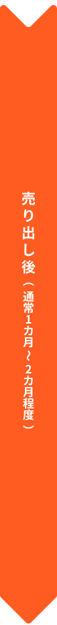 売り出し後（通常1カ月～2カ月程度）